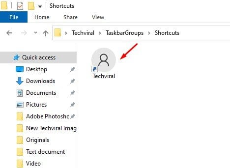 Access the Shortcuts folder