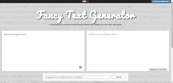 open the text generator website of your choice