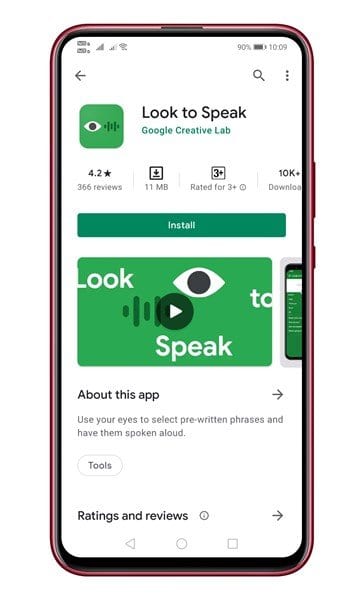 How to Control Android Device With Your Eyes Using  Look To Speak  - 43