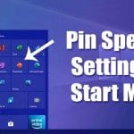 How to Pin Your Favorite Settings to Windows 10 Start Menu