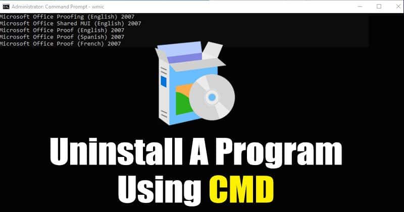 Uninstall a Program using CMD in Windows 10