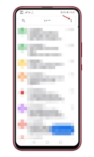 tap on the 'Three-dot' menu icon