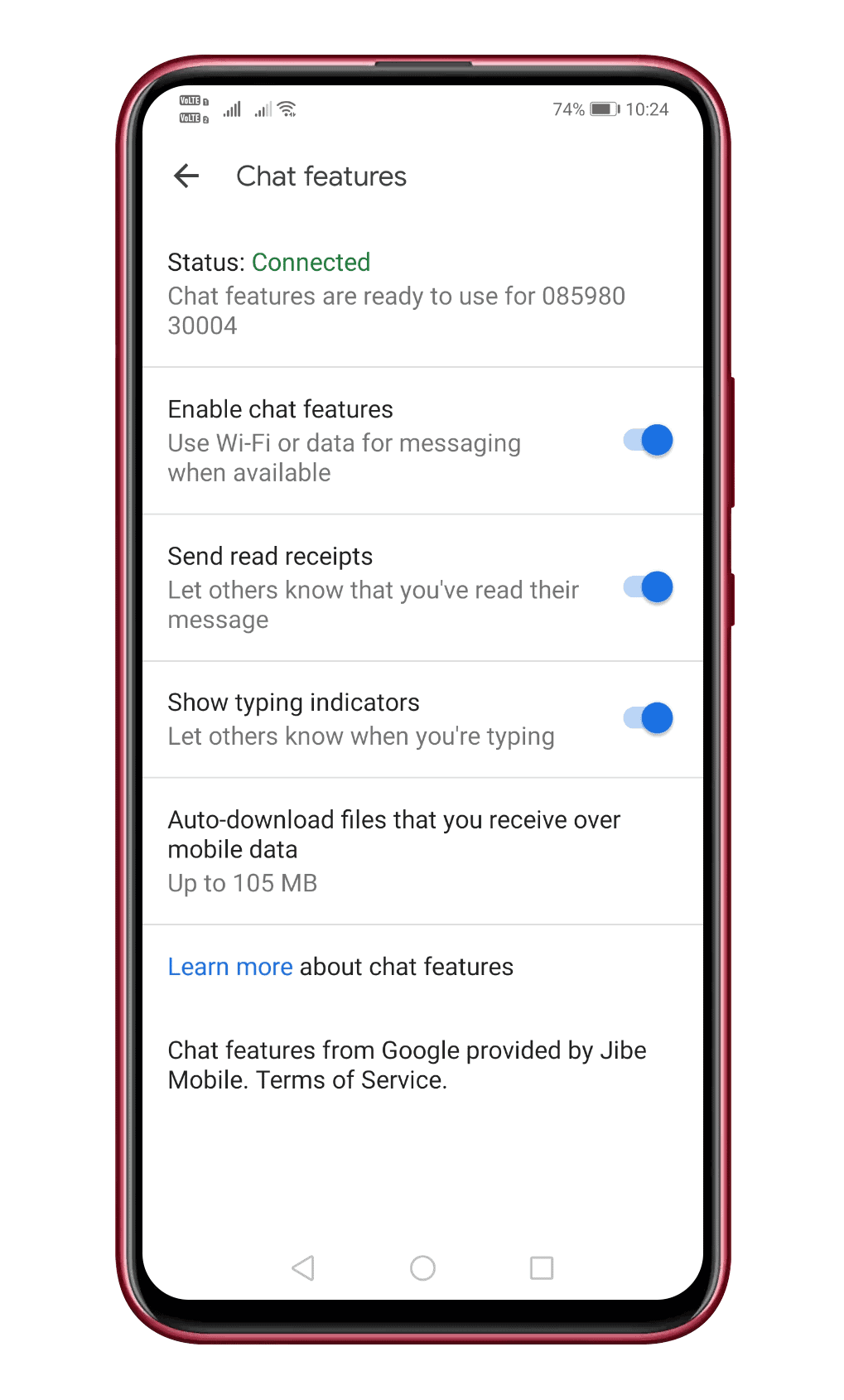 How to Deregister your Phone number from Google s RCS Chat - 57