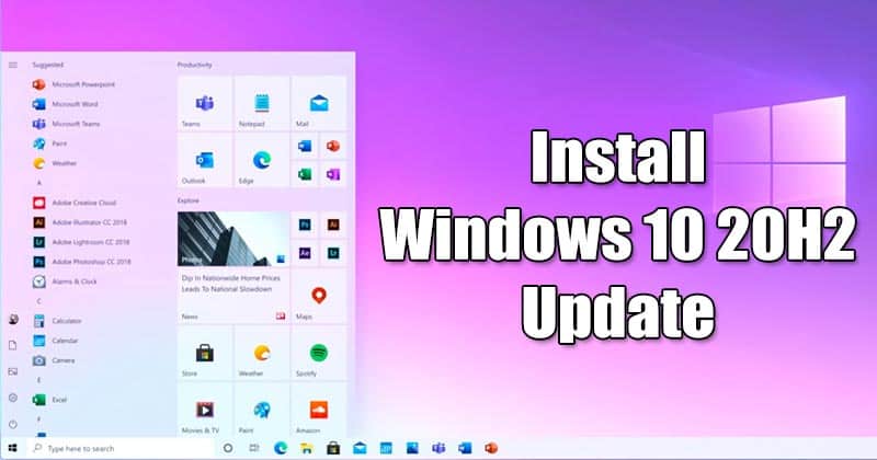 How to Download & Install Windows 10 20H2 Update