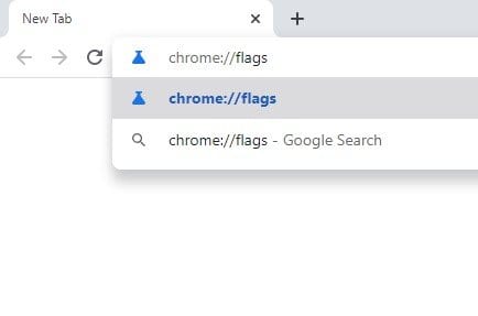 skriv inn Chrome://flags