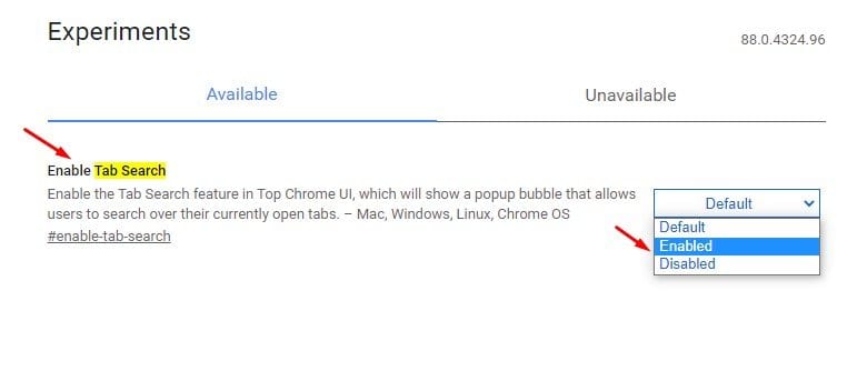 How to Enable   Use the Tab Search Feature of Chrome Browser - 36