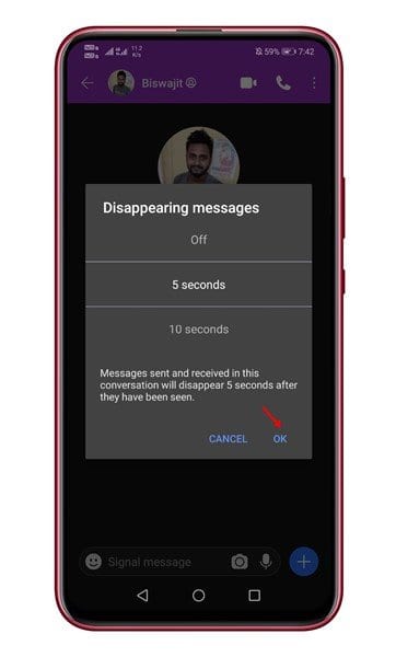 How to Send Disappearing Messages On Signal Private Messenger - 65