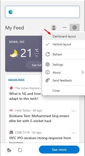 How to Enable News   Weather Widget On Microsoft Edge - 14