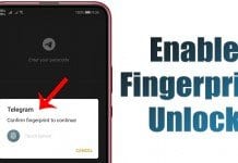 How to "Turn On" Fingerprint Lock On Telegram