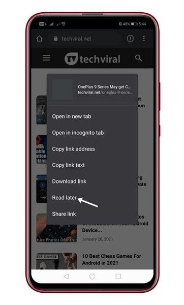 How to Enable   Use  Read Later  Feature in Google Chrome  Android  - 10