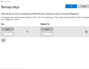 remap laptop keyboard windows 10