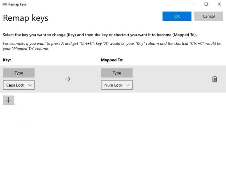 remap keyboard settings windows 10
