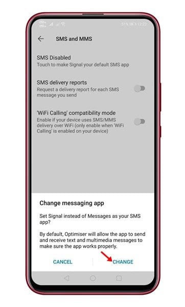 How to Make Signal Your Default Messaging App for Android - 45