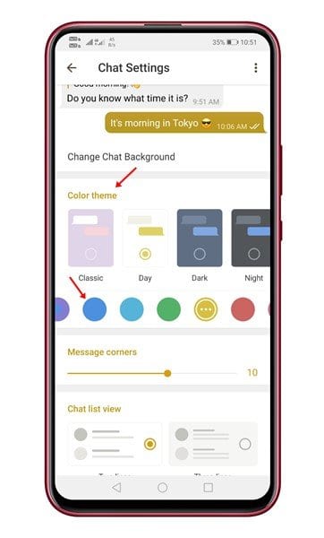 How to Change the Chat Background   Chat Bubble Color in Telegram - 9