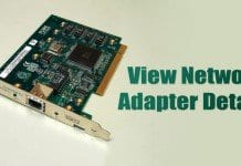 How to View the Network Adapter Information in Windows 10