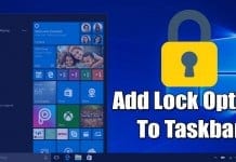 How to Add Lock Option to the Taskbar in Windows