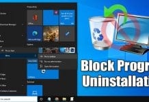 How to Prevent Users From Uninstalling Programs in Windows 10