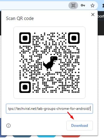 download the QR code on your system