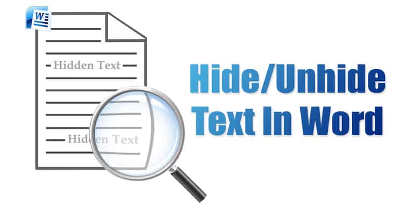 how to hide text in a word document