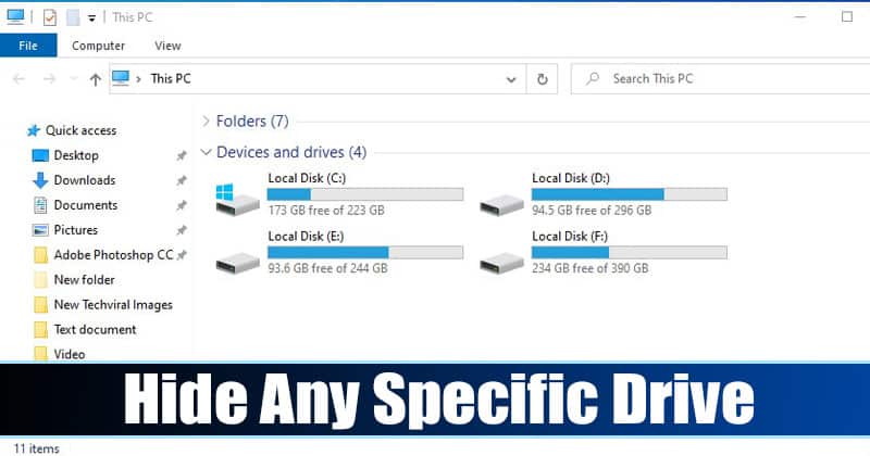 How to Hide Any Specific Drive in Windows 10 Computer - 36