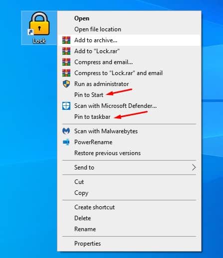 How to Add Lock Option to the Taskbar in Windows 10 - 67