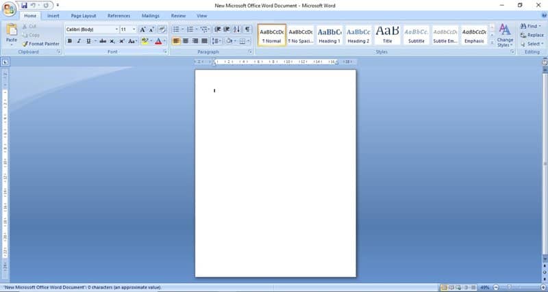 open a Word document