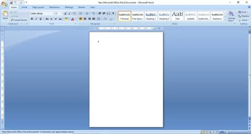 open a Word document