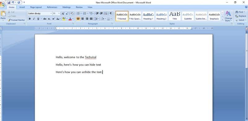 How to Hide Unhide Text in Microsoft Word Document - 41