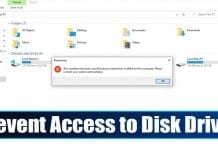 How to Prevent Access to Hard Disk Drives On Windows 10