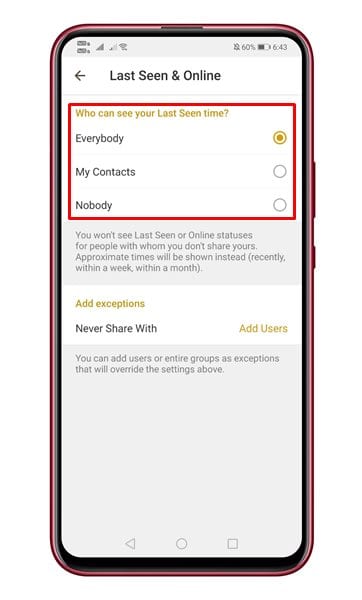 How to Hide Last Seen On Telegram for Android in 2021 - 12