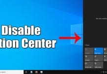 How to Disable Action Center on Windows 10 PC