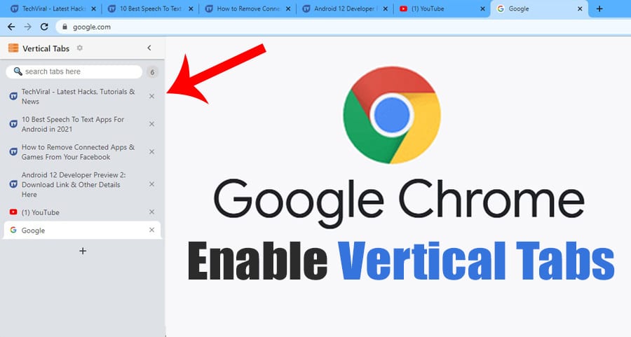 How to Enable (Vertical) Side Tabs in Google Chrome Browser