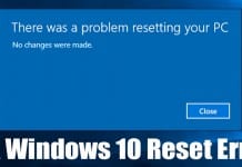 How to Fix 'There was a problem resetting your PC' Error