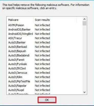 How to Use MSRT Tool on Windows 10 To Remove Malicious Programs - 86