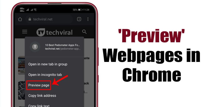 How to 'Preview' Webpages in Chrome For Android Without Opening Them