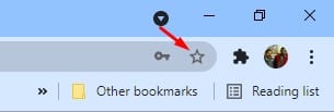 click on the star (Bookmark) icon