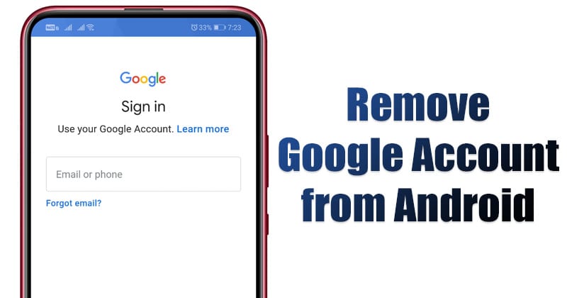 How to remove google account from android