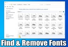 How to Find & Remove Fonts On Windows 10 PC