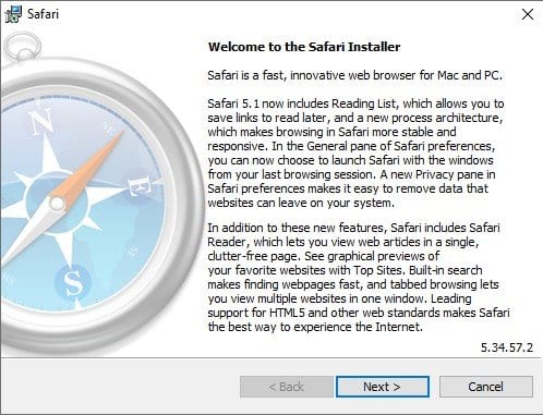 Safari installer
