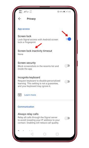 How to Lock Signal App With Pin or Fingerprint On Android - 90