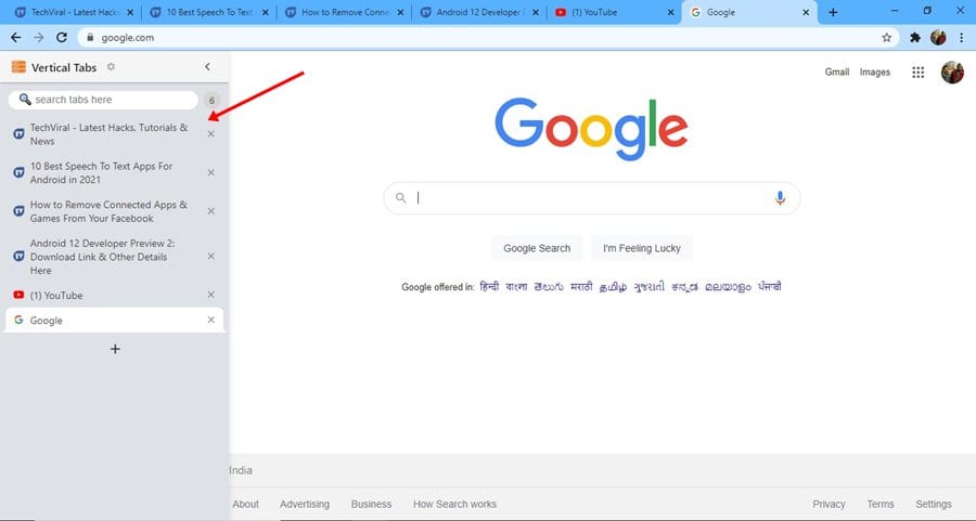 Chrome Vertical Tabs  How to Open Side Tabs in Google Chrome - 79