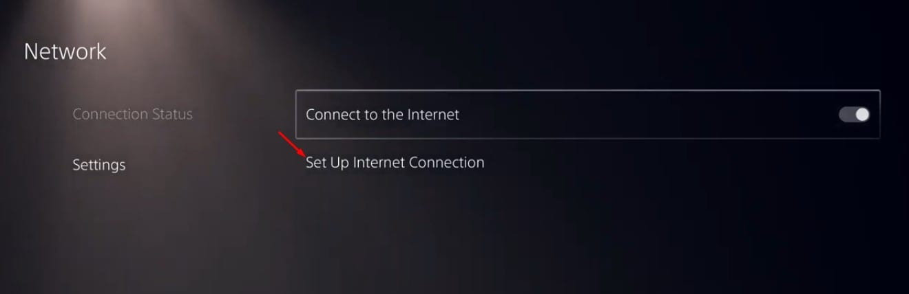 select 'Set Up Internet Connection.'