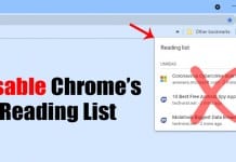 How to Disable & Remove Reading List Feature in Google Chrome