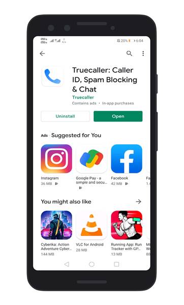 install the TrueCaller app