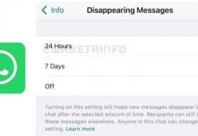 Whatsapp disappearing messages feature update