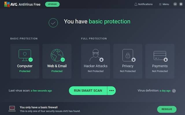 AVG AntiVirus Ücretsiz