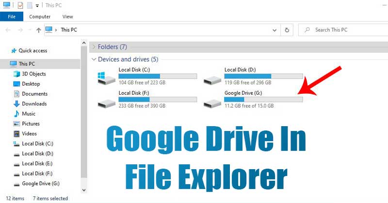 Πώς να προσθέσετε το Google Drive στην Εξερεύνηση αρχείων στα Windows 10