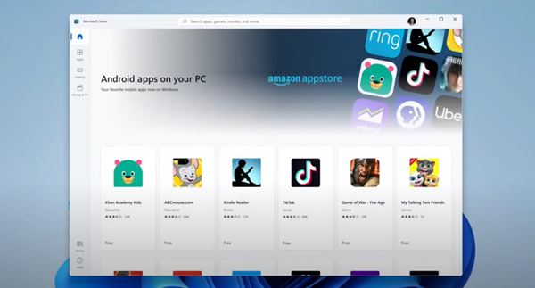Microsoft Brings Android Apps On Windows 11 via Amazon Appstore