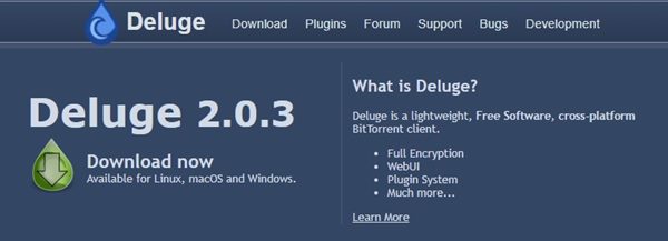 download deluge torrent client for mac os