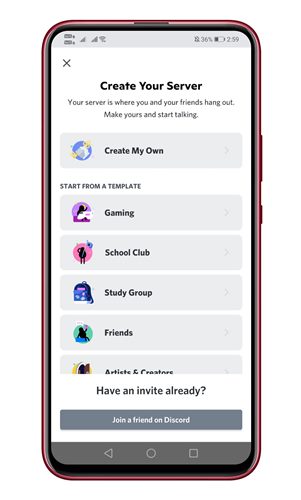 How to Create your own Discord Server On Android - 56
